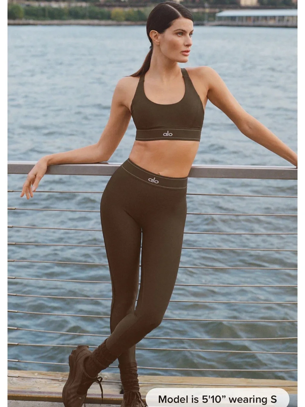 ALO Yoga Airlift High-Waist Suit Up Legging in Espresso Size Small